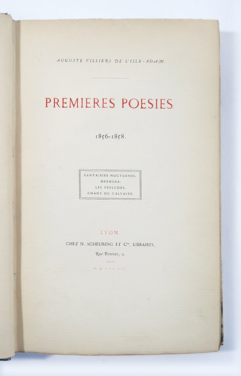 Premières poésies. 1856-1858. Fantaisies nocturnes. Hermosa. Les préludes. Chant du …