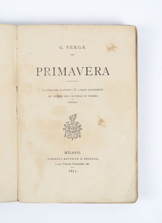 Primavera. La coda del diavolo - X - Certi argomenti …