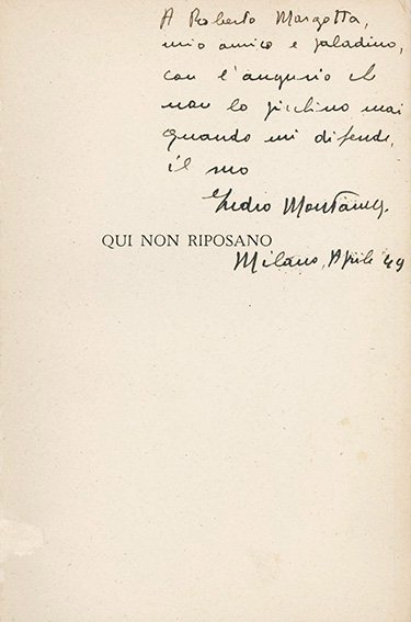 Qui non riposano. Una tragedia italiana