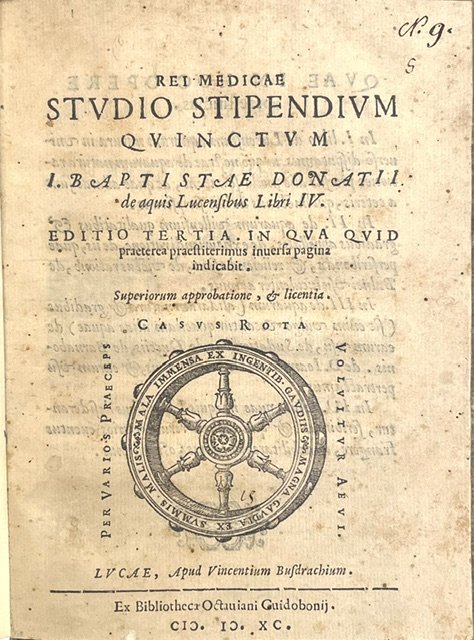 Rei medicae studio stipendium quinctum I. Baptistae Donatii De aquis … | Immagine principale