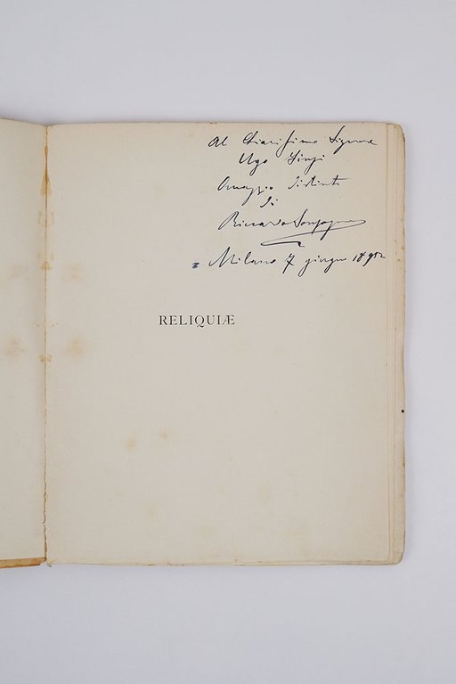 Reliquiae. Traduzione e note di Riccardo Sonzogno