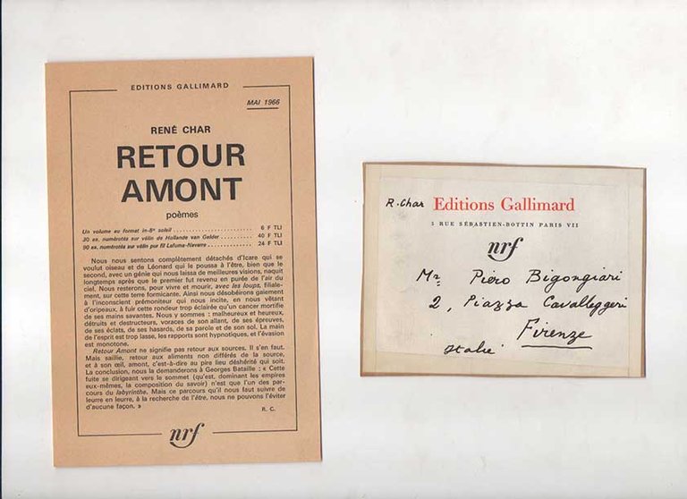 Retour Amont. Poèmes