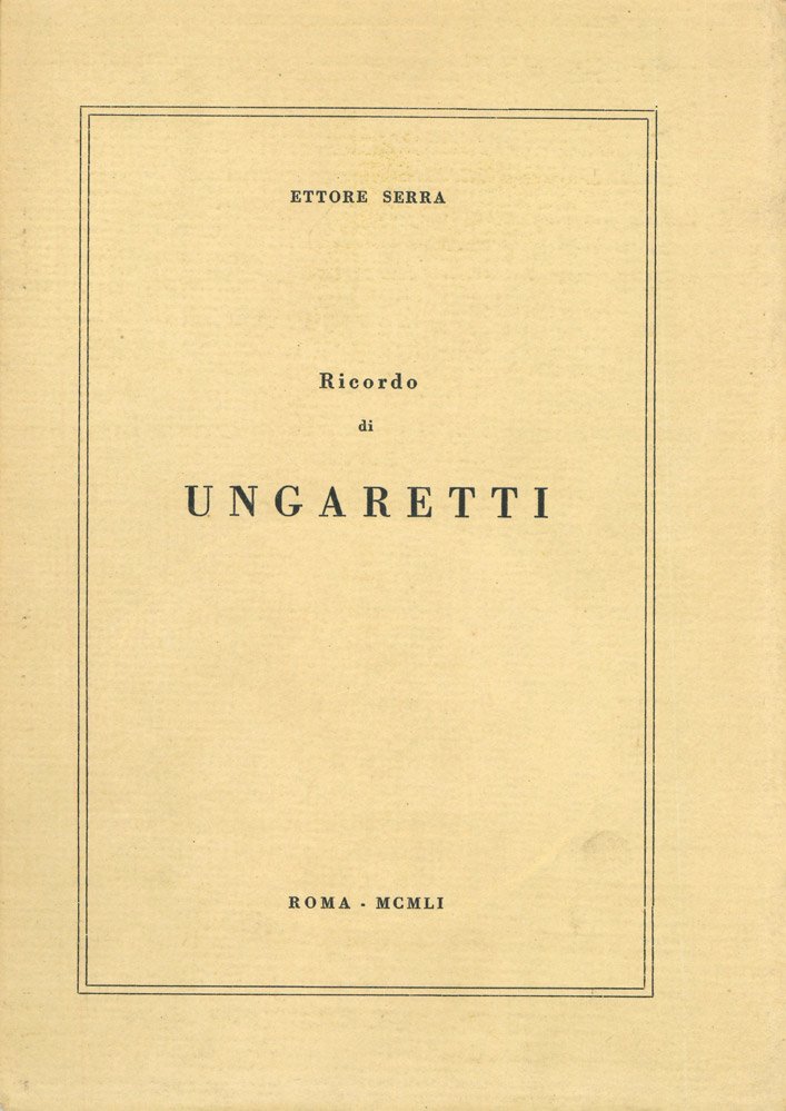 Ricordo di Ungaretti