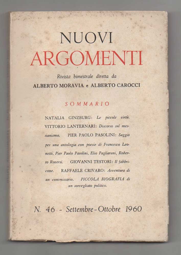 Saggio per una antologia. Con poesie di Francesco Leonetti, Pier …
