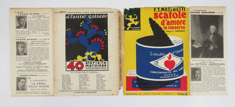 Scatole d’amore in conserva. Illustrazioni di Pannaggi. Coperta e fregi …