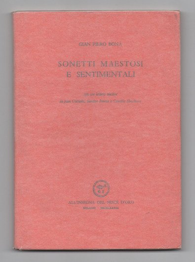Sonetti maestosi e sentimentali. Con tre lettere inedite di Jean …