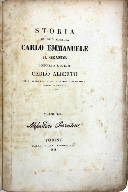 Storia del Re di Sardegna Carlo Emmanuele il Grande dedicata … | Immagine principale