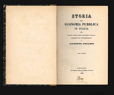 Storia della Economia Pubblica in Italia ossia epilogo critico degli …