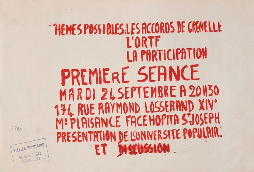 Thèmes Possibles: les accords de Grenelle. L’ORTF. La participation