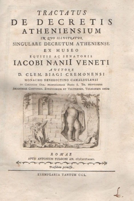 Tractatus de decretis Atheniensium in quo illustratur singulare decretum Atheniense …