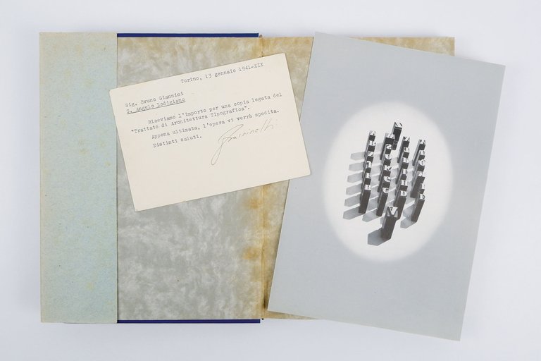 Trattato di architettura tipografica di Carlo Frassinelli [SOVRACOPERTA PRIMA TIRATURA]