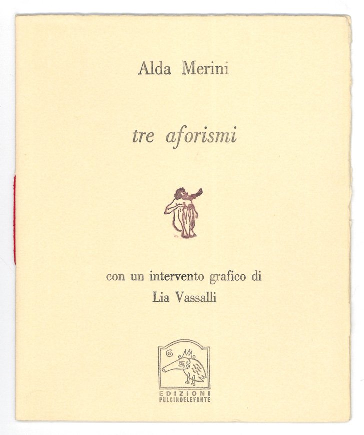 tre aforismi / con un intervento grafico di Lia Vassalli