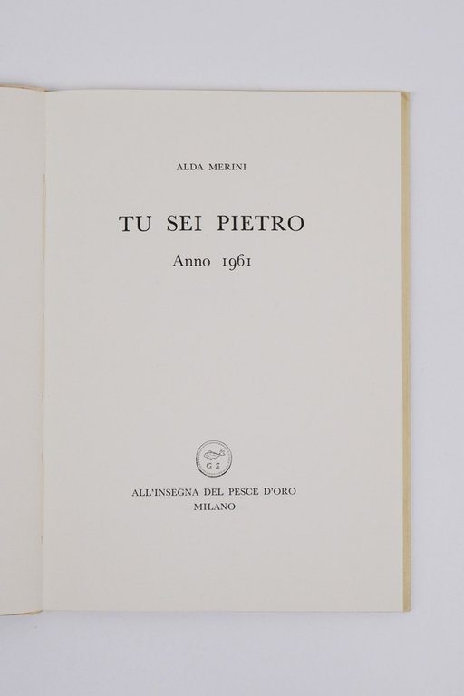 Tu sei Pietro. Anno 1961