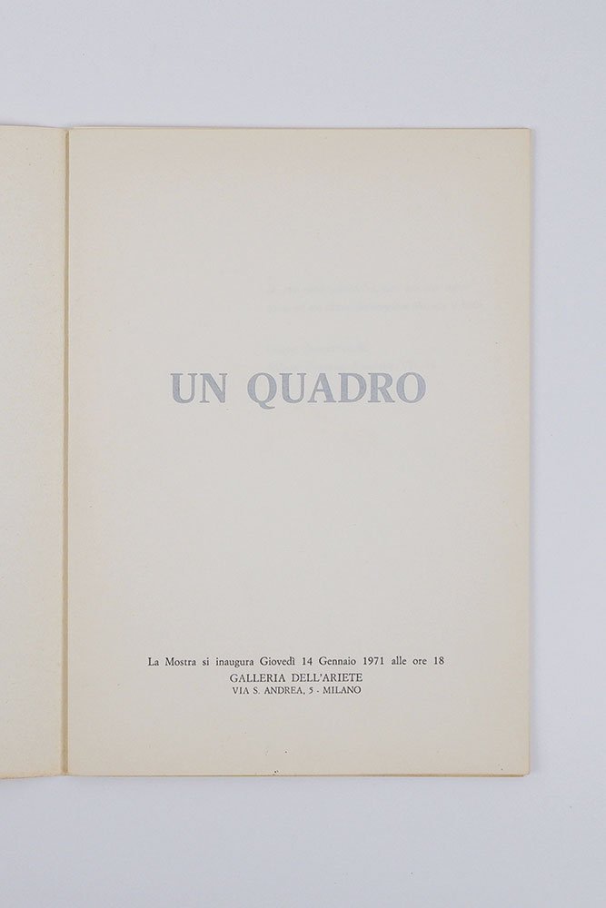 Un quadro [in copertina: Galleria dell’Ariete. 162] | Immagine principale