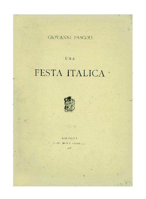 Una festa italica [COPIA IN CARTA GRANDE]