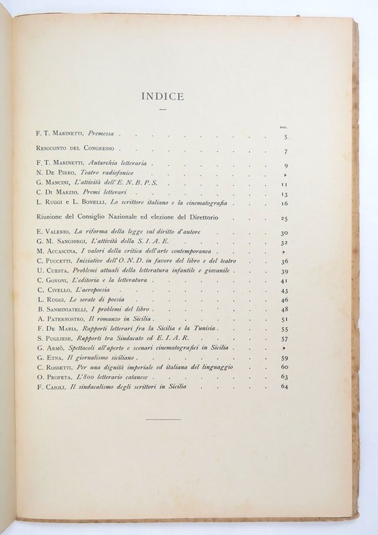 V Congresso Nazionale degli autori e scrittori tradizionali moderni futuristi. …