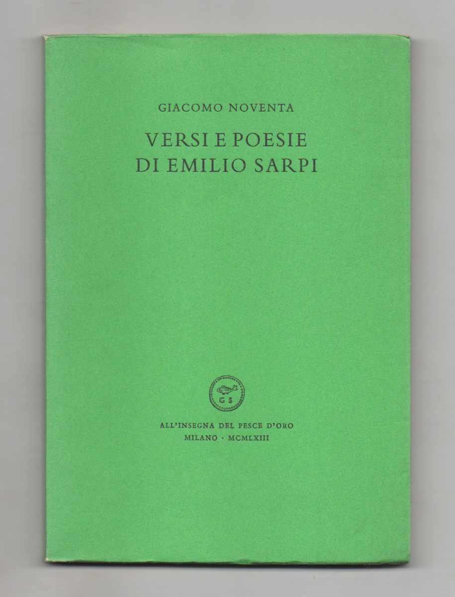 Versi e poesie di Emilio Sarpi [SCHEIWILLER]