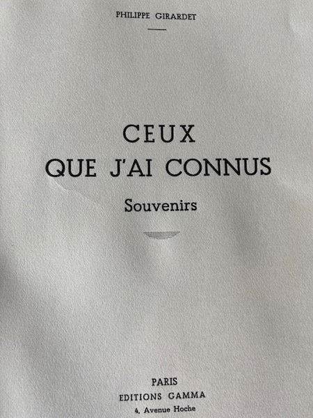 Ceux que j'ai Connus - Souvenirs