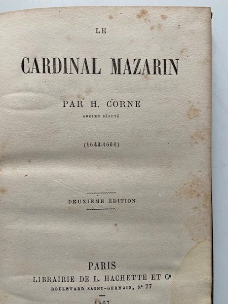 Le Cardinal Mazarin 1642-1661