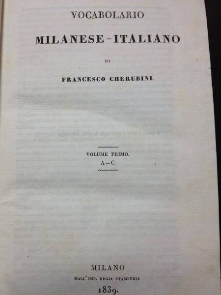 Vocabolario milanese-italiano