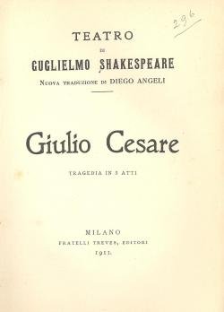 SHAKESPEARE William - Giulio Cesare - 1911