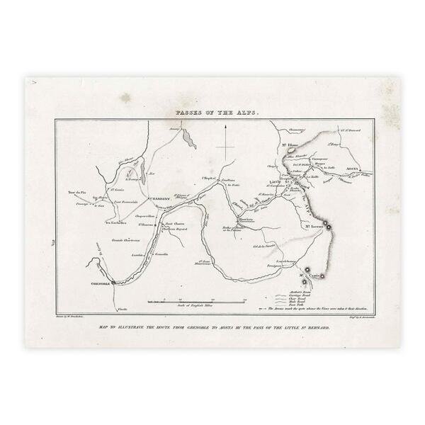 Passes of the Alps - Map to illustrate the route …