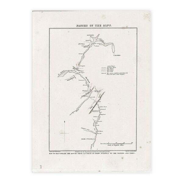 Passes of the Alps - Map to illustrate the route …