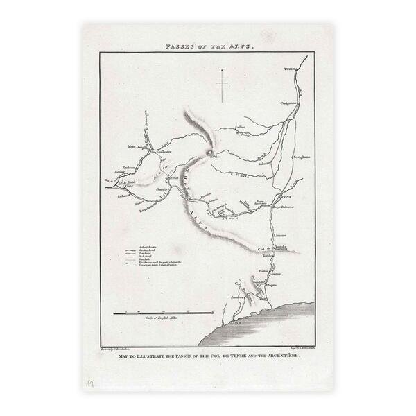 Passes of the Alps - Map to illustrate the route …