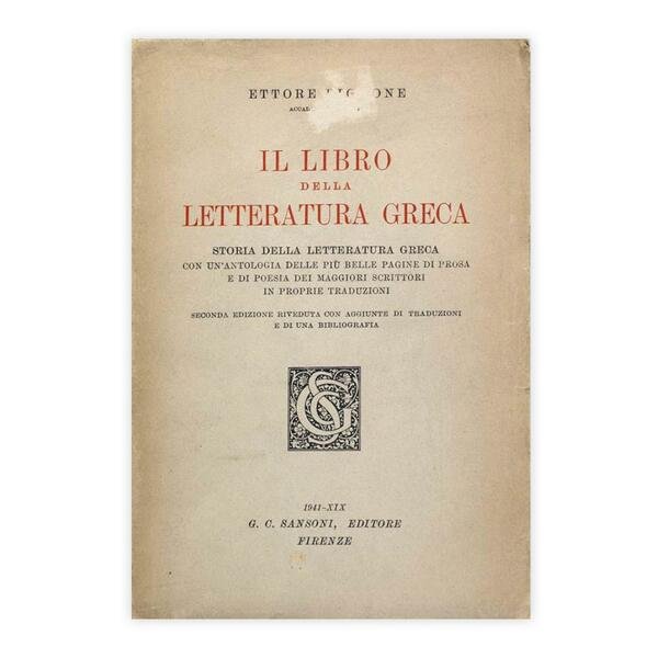 Ettore Bignone - Il libro della letteratura greca