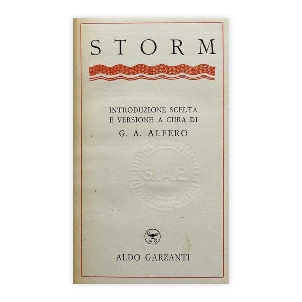 Scrittori stranieri - T.Storm