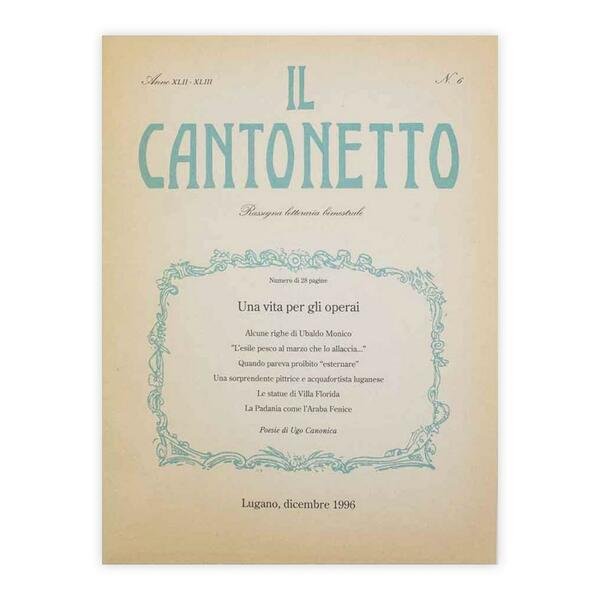 Il Cantonetto - Lugano, Dicembre 1996 - Numero 6 Anno …