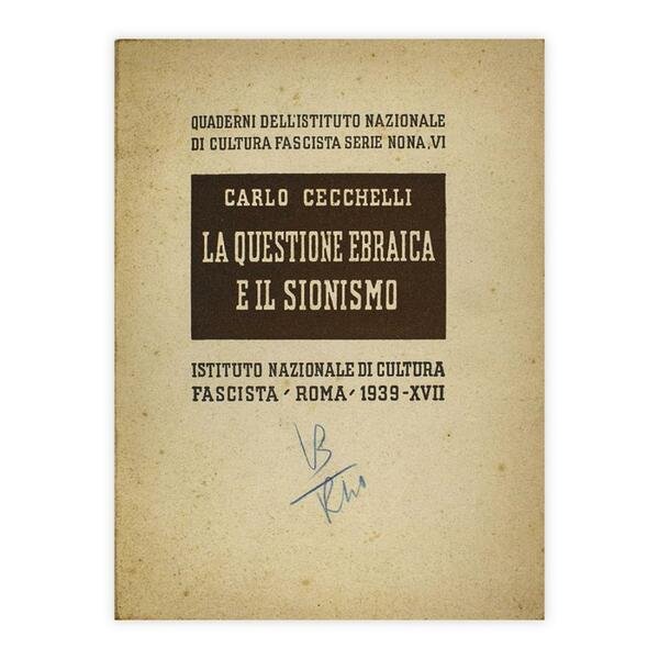 Carlo Cecchelli - La questione ebraica e il sionismo