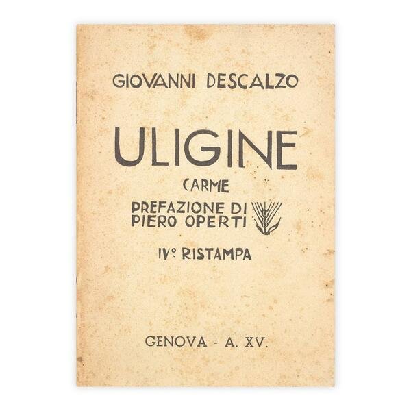 Giovanni Descalzo - Uligine - Autografato