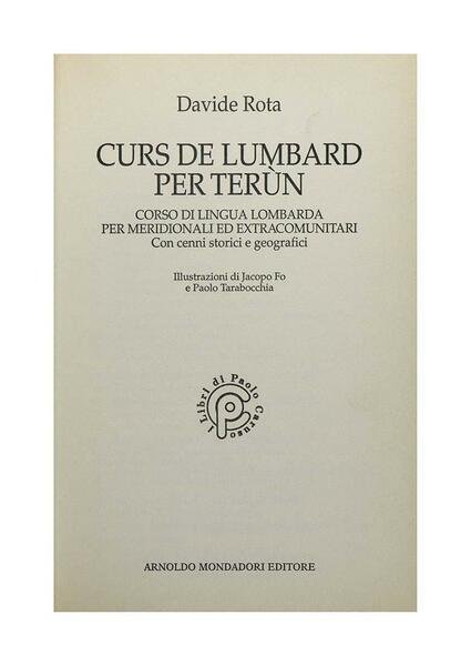 Davide Rota - Curs de lumbard per terùn