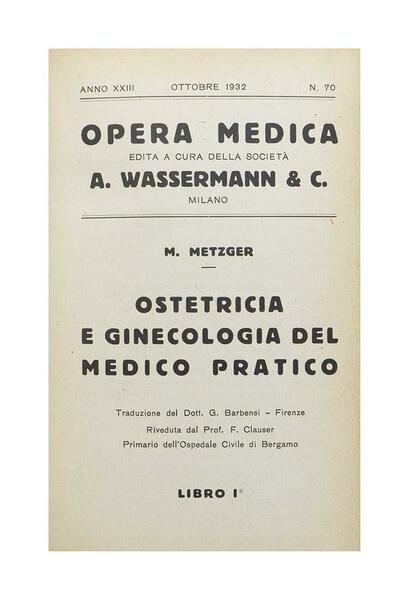 M. Metzger - Ostetricia e ginecologia del medico pratico