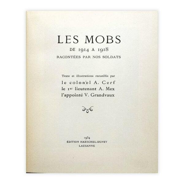 Les Mobs de 1914 a 1918