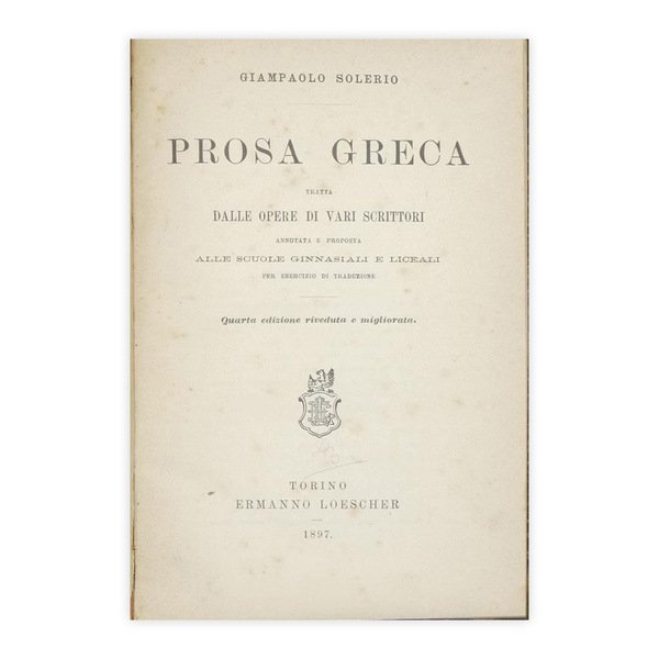 Giampaolo Solerio - Prosa Greca