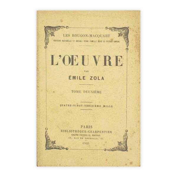 L'oeuvre par Emile Zola - tome deuxieme