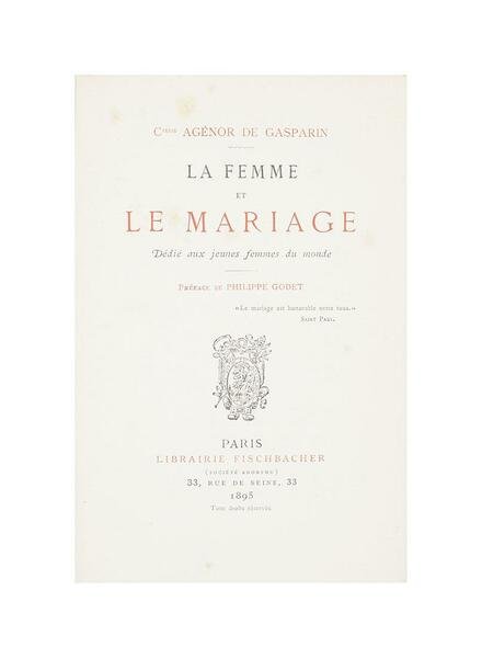 La femme et le mariage