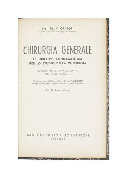 Chirurgia generale - Dr. V. Orator