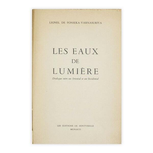 Lionel de Fonseka Varnasuriya - Les Eaux de Lumiere