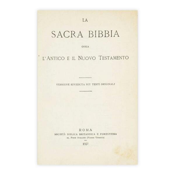 La sacra bibbia - Ossia l'antico e il nuovo testamento