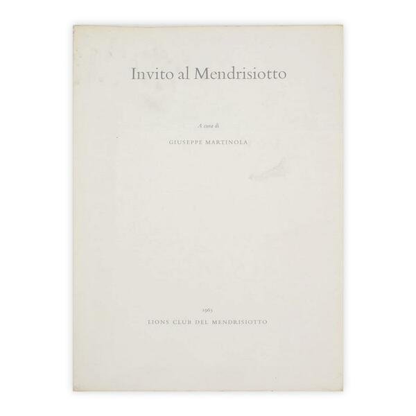 Giuseppe Martinola - Invito al Mendrisiotto