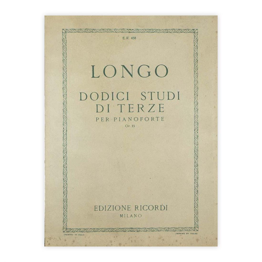 A. Longo - Dodici Studi di terze parti per pianoforte