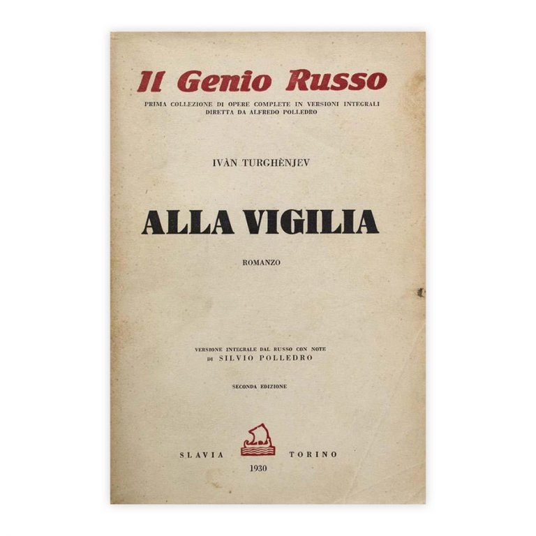Alla vigilia - Ivàn Turghènjev