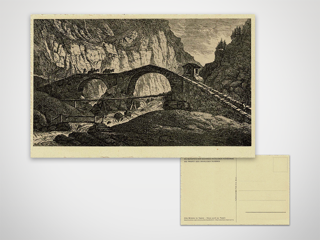 Alte Brücke im Tessin - Vieux pont au Tessin | Immagine principale