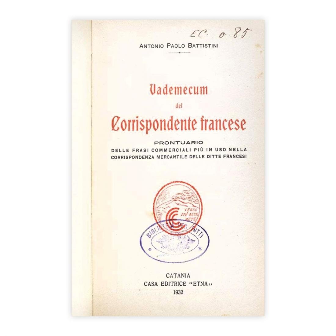 Antonio Paolo Battistini - Vademecum del Corrispondente Francese