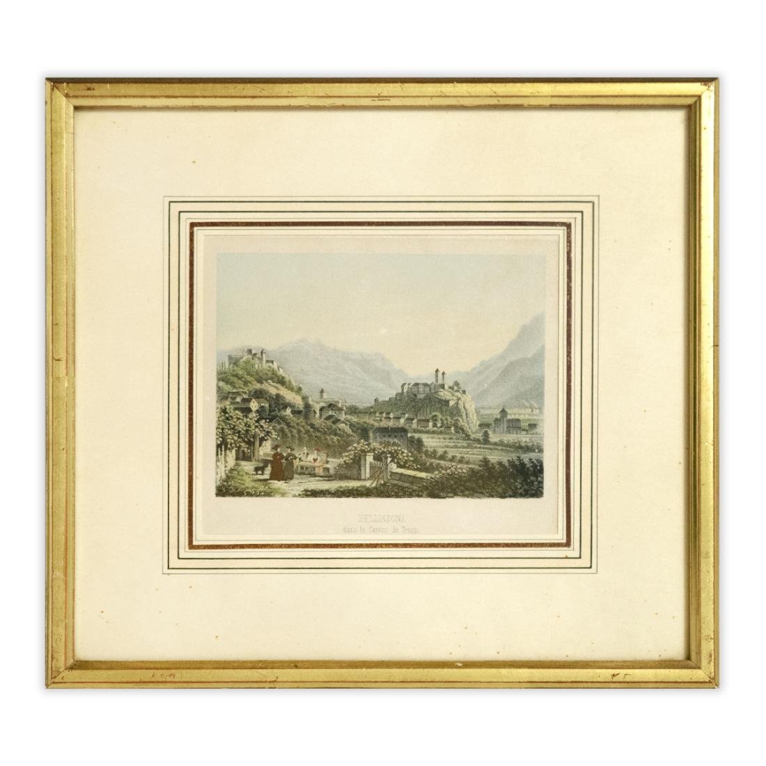 Bellinzona, dans le Canton de Tessin - 1850 c.a.