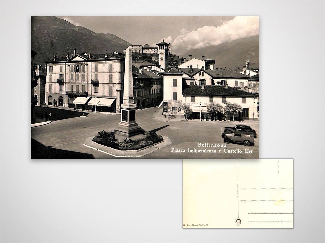 Bellinzona Piazza Indipendenza e Castello Uri