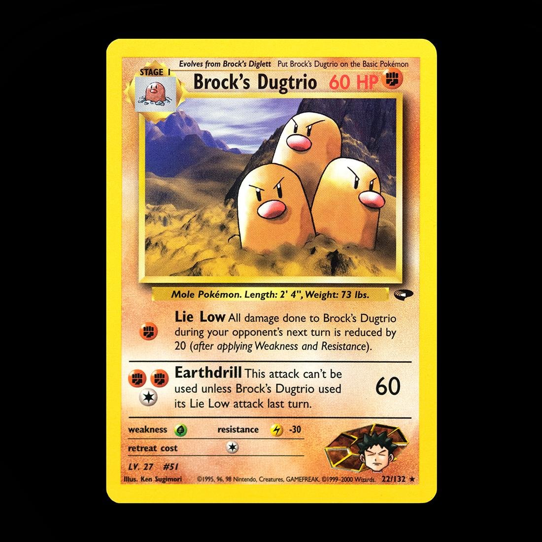 Brock's Dugtrio 22/132 ENG Near Mint